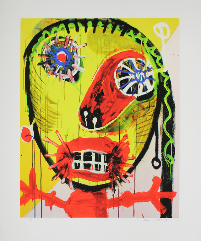 Paul Kostabi - Handgesigneerde kleuren giclee: Lazy, hazy and crazy verkocht voor € 100!