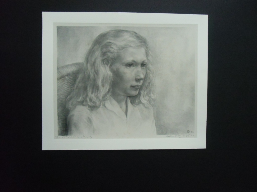 23STE PORTRET VAN MARTHY   ///   LITHO VAN AART VAN DOBBENBURGH kopen? Bied vanaf 60!