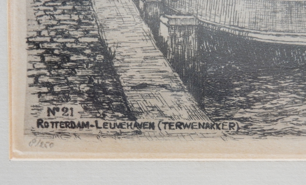 Ets Leuvehaven - Rotterdam - ca. 1920 kopen? Bied vanaf 85!