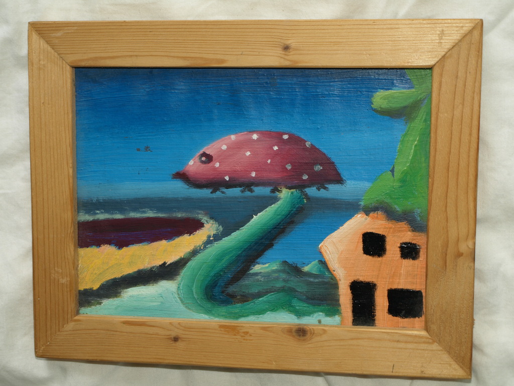 Hugo Bertels (1946) : Acryl op doek – Voor Dana – Gesigneerd & ingelijst-1994  kopen? Bied vanaf 1!