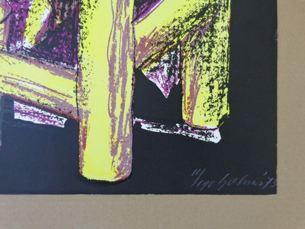 JAN SIERHUIS / FIGURATIE / KLEURLITHO / 55x77cm / SIG kopen? Bied vanaf 50!