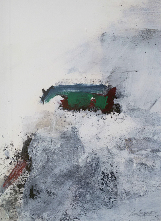 Jan Radersma - Abstract, olieverf op dik papier (mooi ingelijst) verkocht voor € 47!