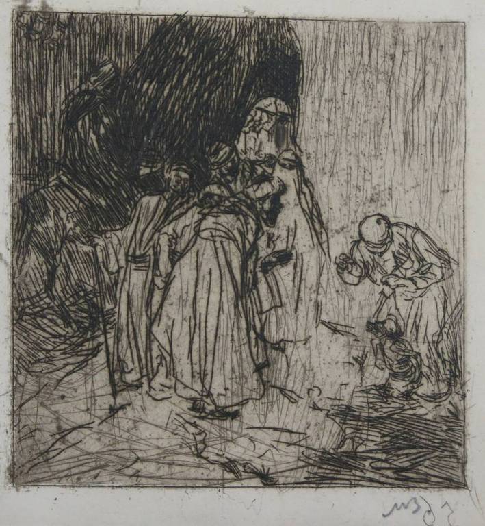 Marius Bauer: Ets, De gedresseerde aap verkocht voor € 35!