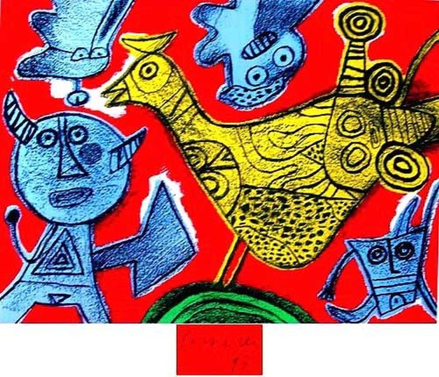 CORNEILLE, litho - Songes du diable - 1993 handgesigneerd  kopen? Bied vanaf 100!
