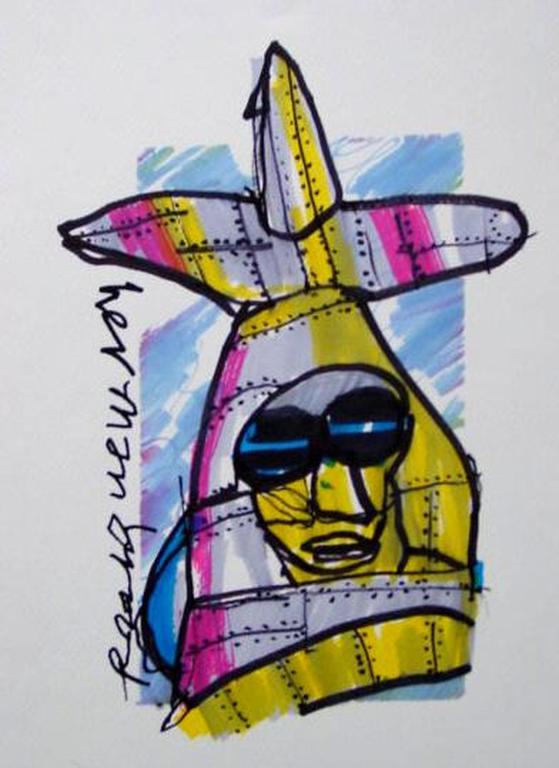 HERMAN BROOD, originele tekening 'Pilot' verkocht voor € 409!