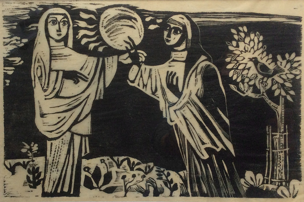 Marianne van der Heijden - Marianne van der Heijden - Het gesprek - houtsnede kopen? Bied vanaf 1!