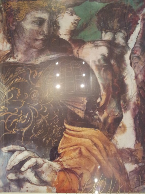 GERTI BIERENBROODSPOT - Kleuren Lithografie - INTRIGES "" - Kleine Oplage - HANDGESIGNEERD - Compleet met Stijlvolle LIJST ! verkocht voor € 160!