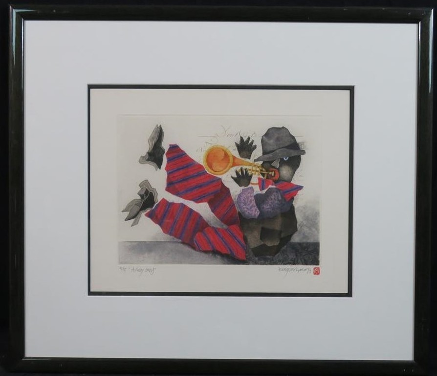 Enrique Marin Munoz: Ets, A Miles Davis - Ingelijst kopen? Bied vanaf 35!