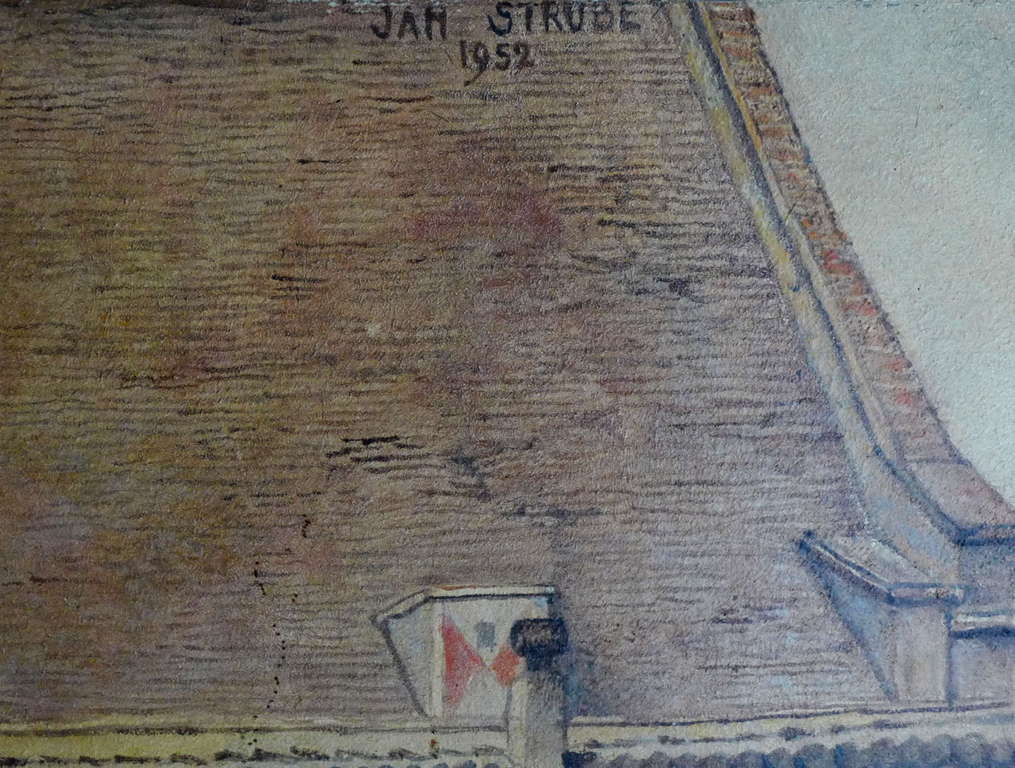 Jan Strube, 1892-1985, het Begijnhof te Breda, olieverf kopen? Bied vanaf 3500!