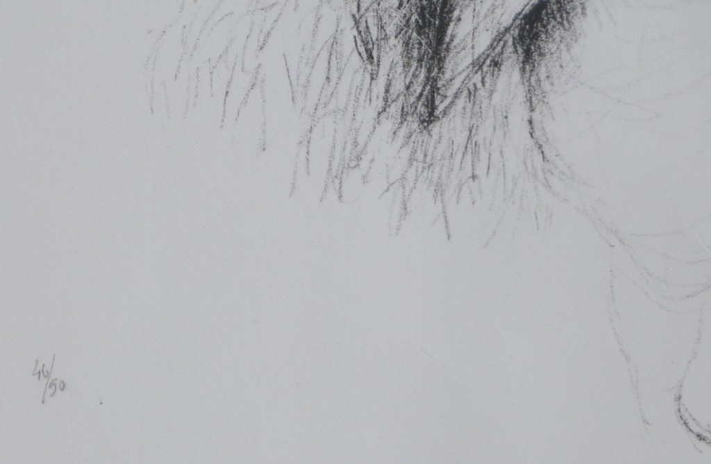 Metten Koornstra: Litho, Zonder titel (engel) -Ingelijst kopen? Bied vanaf 70!