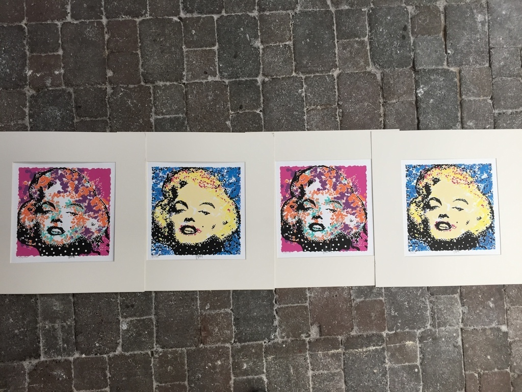 4 X Ad van Hassel Originele zeefdrukken, Marilyn Monroe kopen? Bied vanaf 1!