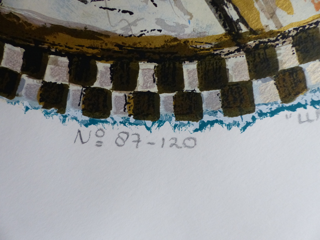 Eric Toebosch,  Zeefdruk op papier,Una Assieta Particolare ,Handgesigneerd kopen? Bied vanaf 30!