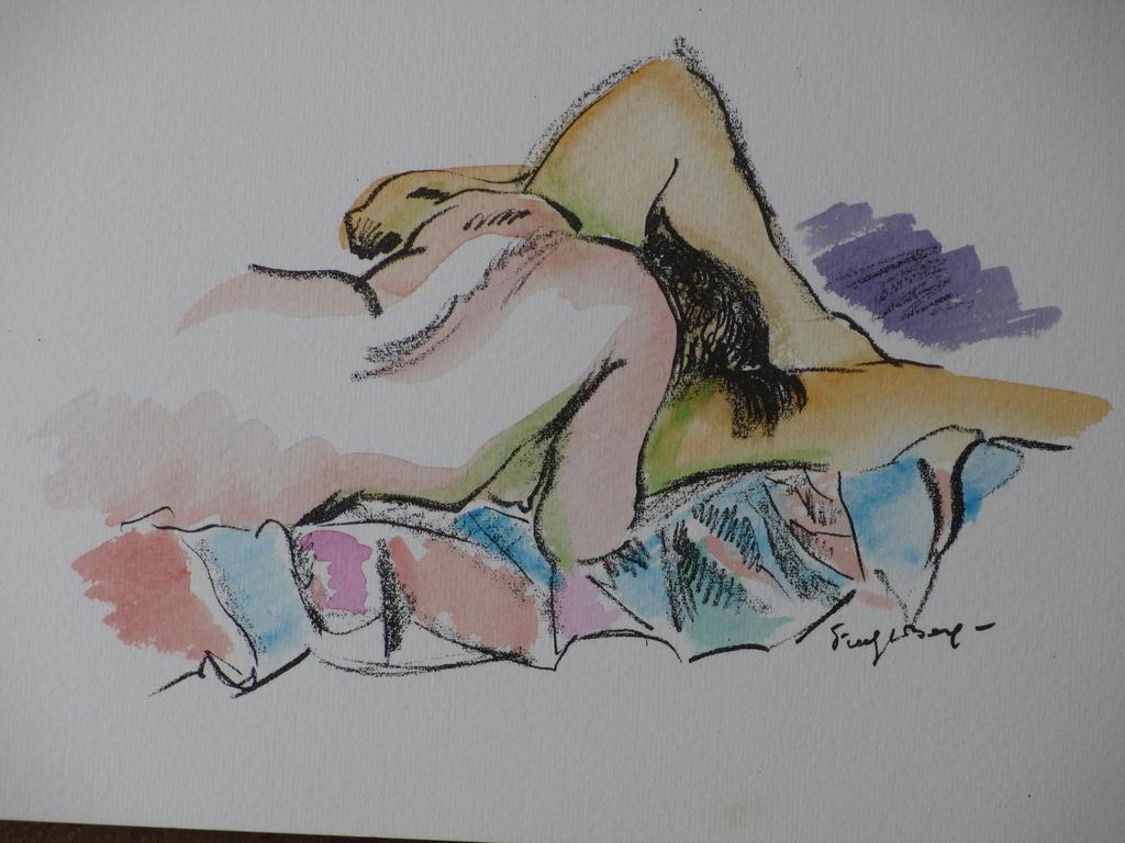 Freek van den Berg, Vriendinnen in de liefde, Handgekleurde litho kopen? Bied vanaf 55!