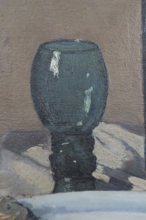 Karel Wiggers: Olieverf op board, Stilleven kopen? Bied vanaf 200!