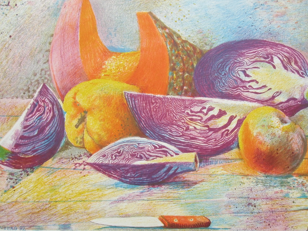 KEUKENSTILLEVEN / KLEURENLITHO VAN NICOLAAS WIJNBERG verkocht voor € 110!