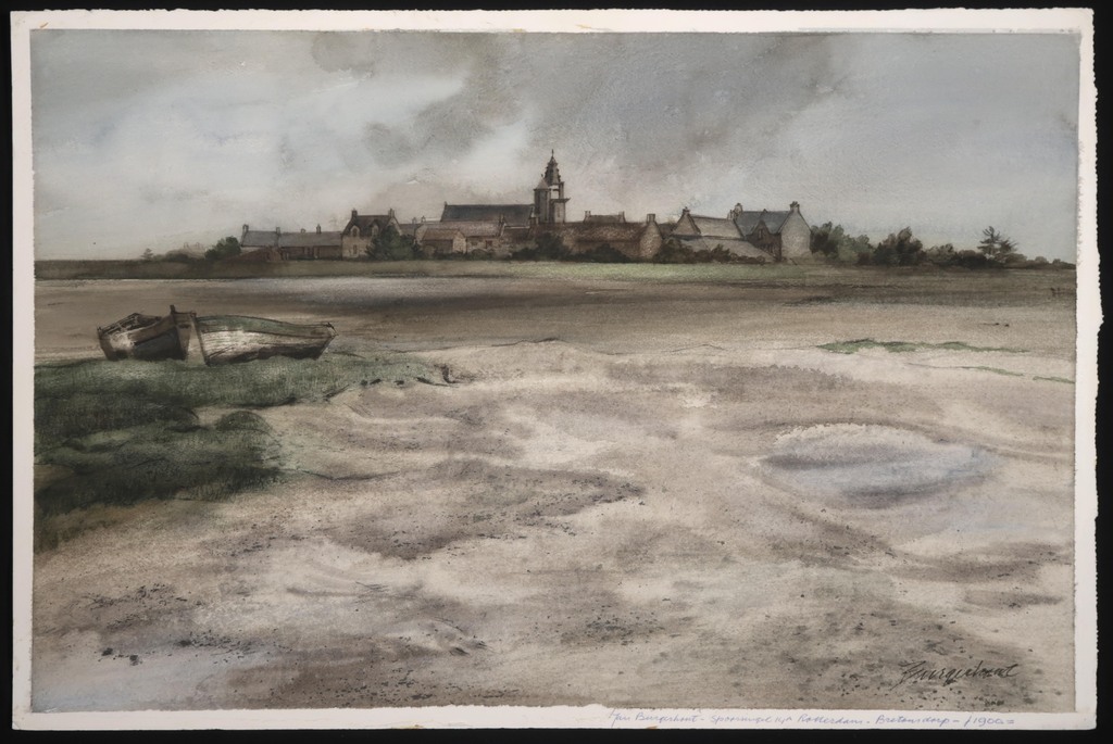 Jan Burgerhout: Aquarel, Bretons dorp kopen? Bied vanaf 1!
