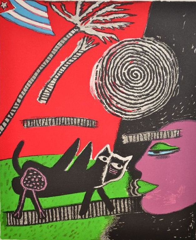 Corneille: litho Cuba, 2000 verkocht voor € 200!