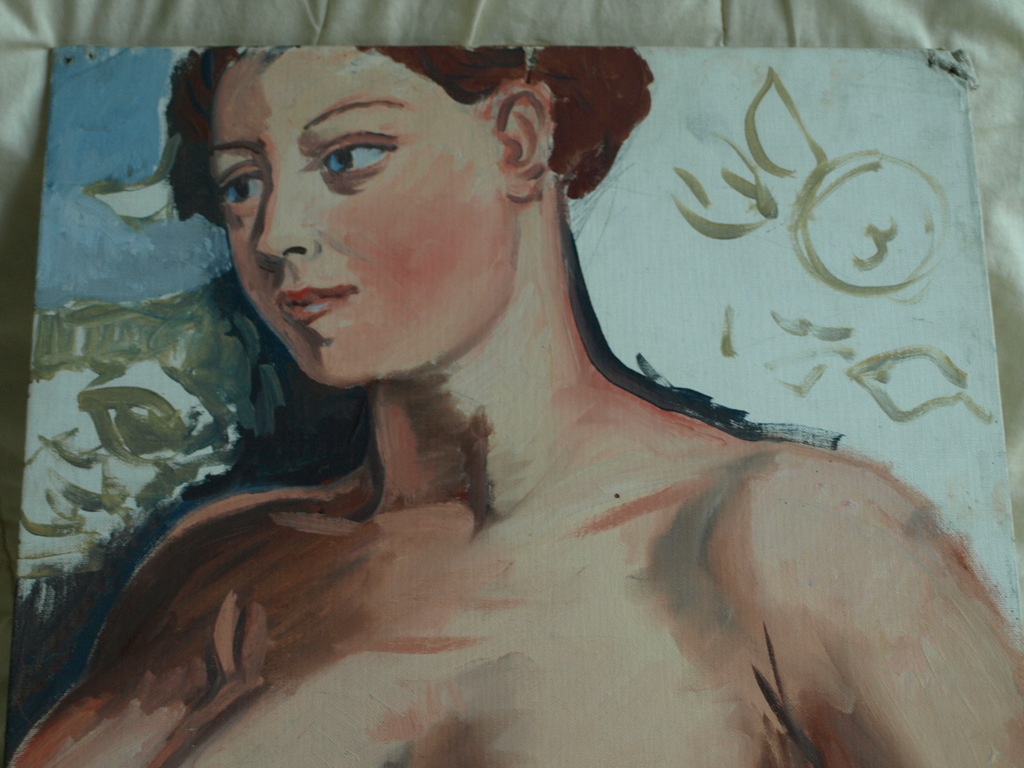 Peter Klashorst : acrylverf op board – Vrouw – gesigneerd – ca 1999  kopen? Bied vanaf 150!