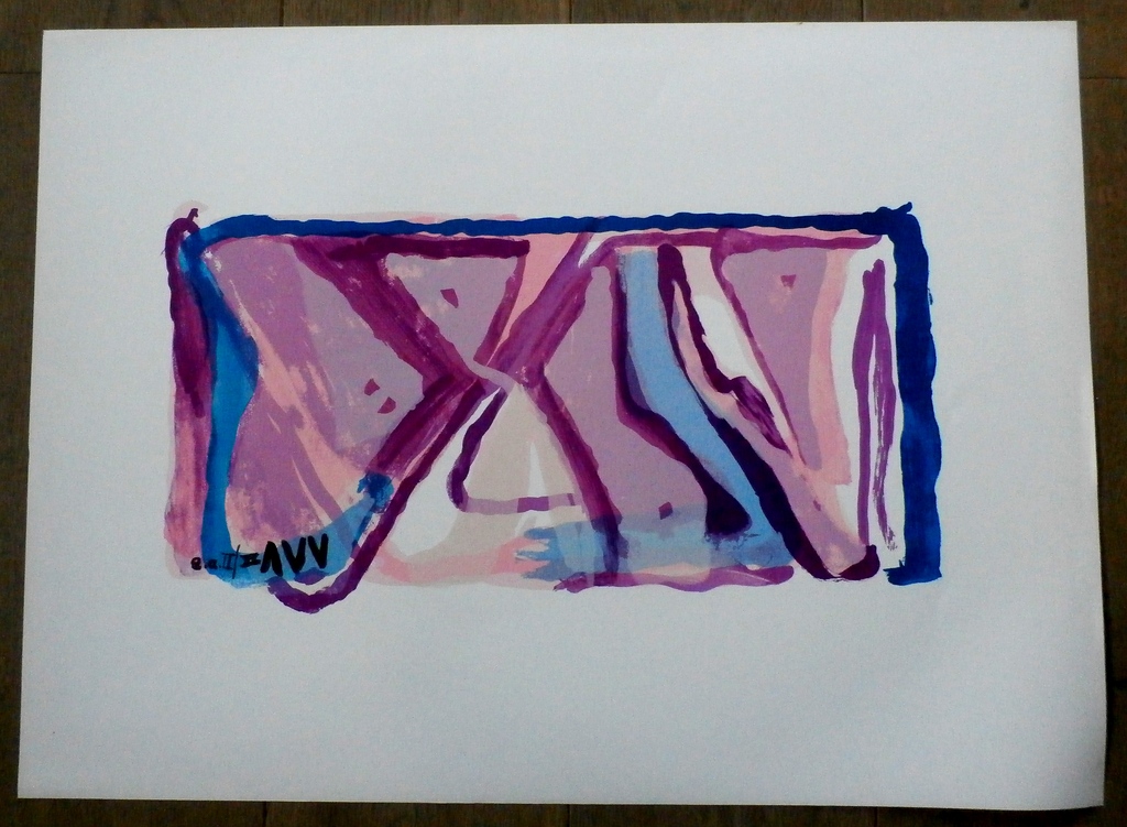 Bram van Velde -  5 kleuren litho: 170 (Maeght) - gesigneerd - 1975 kopen? Bied vanaf 295!