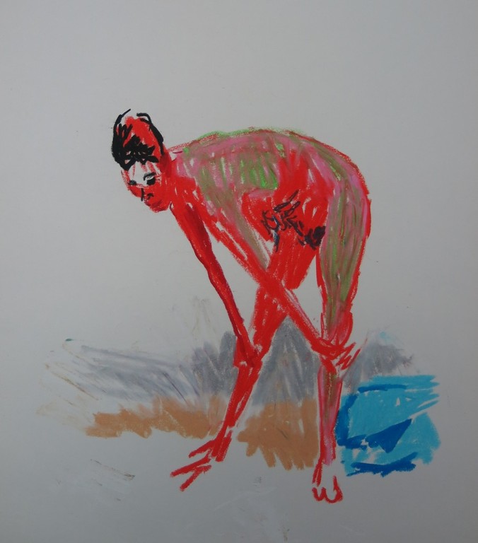 Juul Neumann: 2x Krijttekening, Naaktportretten kopen? Bied vanaf 1!