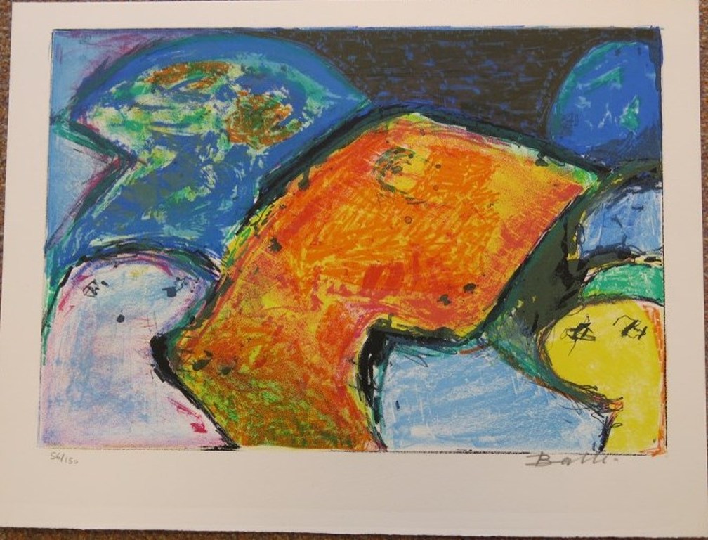 Mogens Balle: Kleurenlitho. Kleurrijke koppen verkocht voor € 122!