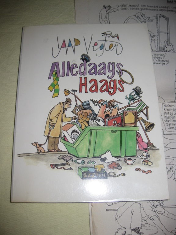 Boek Alledaags Haags van Jaap Vegter - met originele tekening en bijlagen - 1992 kopen? Bied vanaf 1!