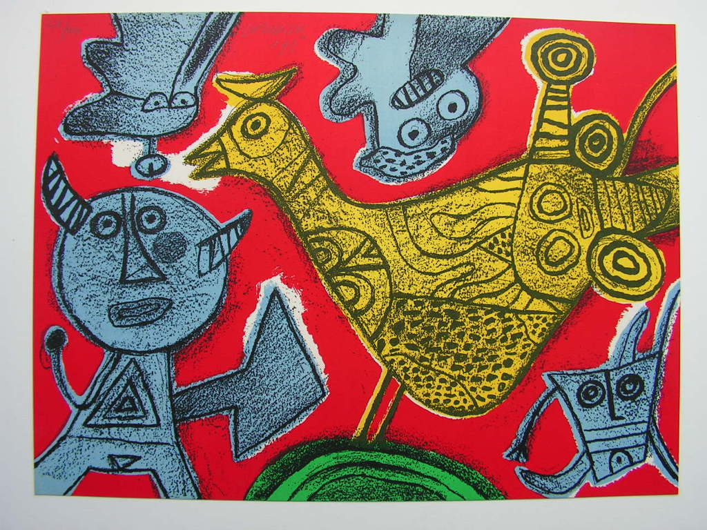 Corneille - lithografie - songs du diable. verkocht voor € 100!