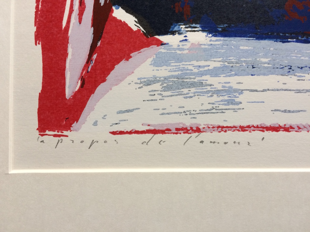 Piet Warffemius, zeefdruk 'a propos de l'amour', 1988: 35/90 kopen? Bied vanaf 45!