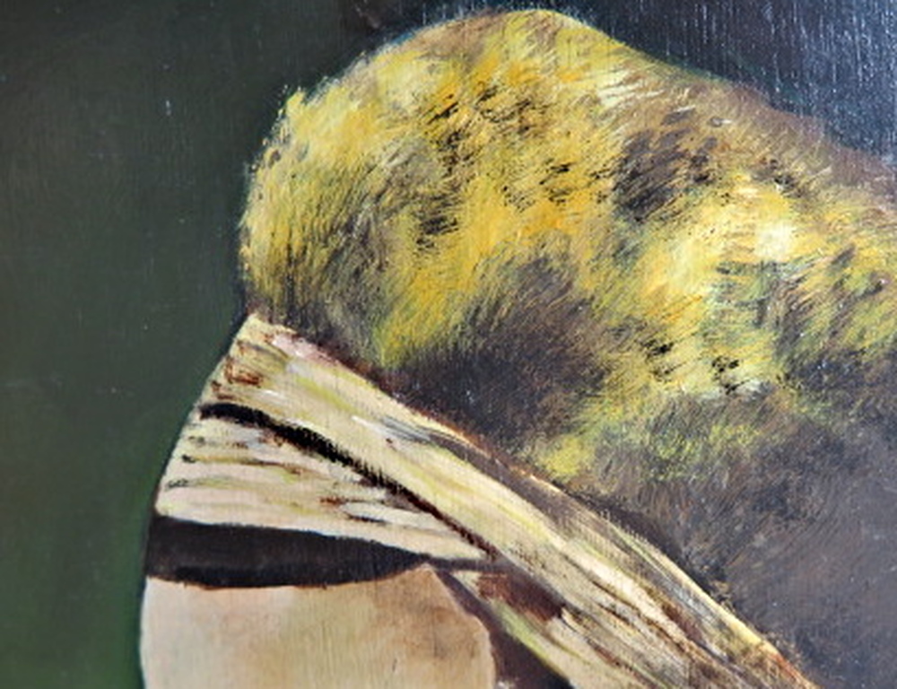 Portret van een lezende vrouw - olieverf op paneel-gesigneerd - In fraaie lijst! kopen? Bied vanaf 1!