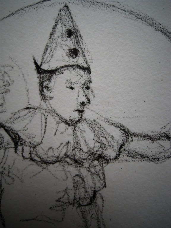 Mooi ingetogen Han Mes (1936-) Litho "Witte Clown" ca 1960 gesigneerd  kopen? Bied vanaf 1!