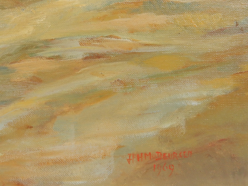 Jan F.H.M. van Deursen (1896-1981) -  Mediterraans dorpje 1969 kopen? Bied vanaf 35!