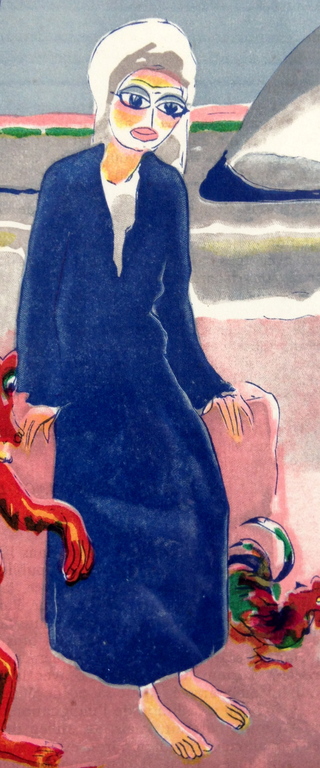 Kees van Dongen, Originele houtgravure uit 1955,  kopen? Bied vanaf 1!