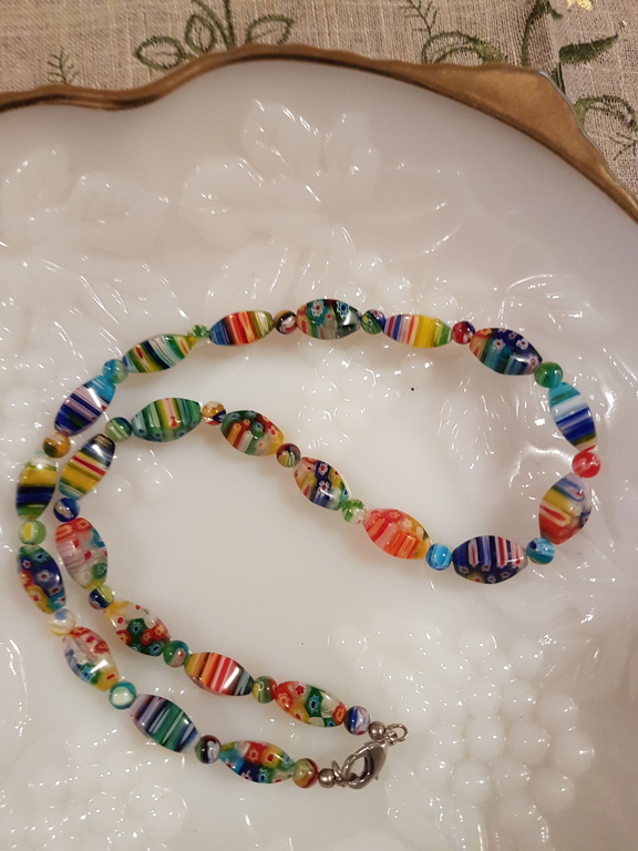 Ketting multicolor glas art 55 kopen? Bied vanaf 3!