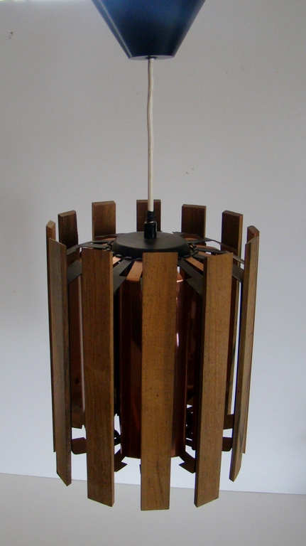 Scandinavische design hanglamp - Denemarken / Zweden - koper en hout kopen? Bied vanaf 1!