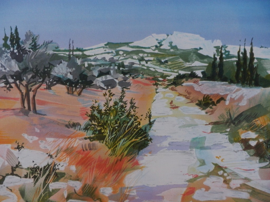 ELLA FORT Lot van twee Kleurenlitho's    TOSCAANS DORP en TOSCANE Handgesigneerd kopen? Bied vanaf 1!