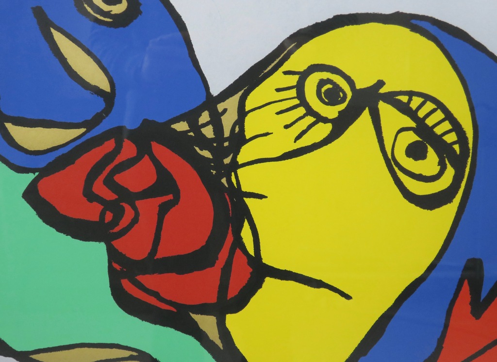 Karel Appel: Litho, Zoen - Ingelijst (Groot!) kopen? Bied vanaf 400!