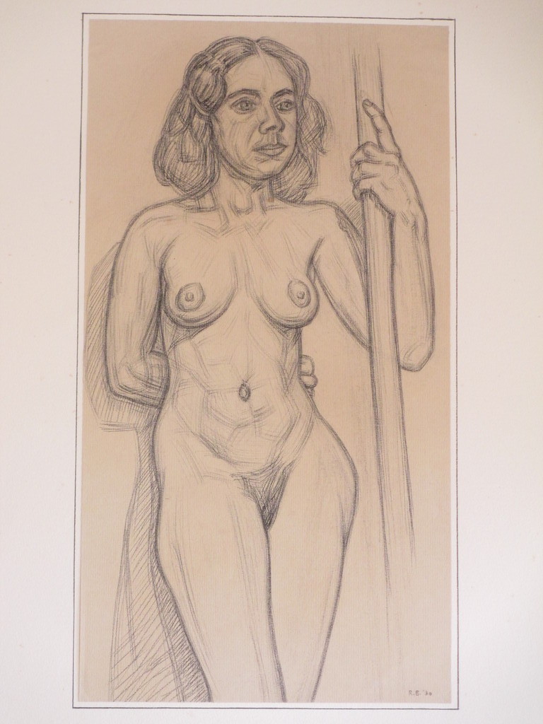 Rudolf Bremmer, Staand naakt, Tekening kopen? Bied vanaf 60!
