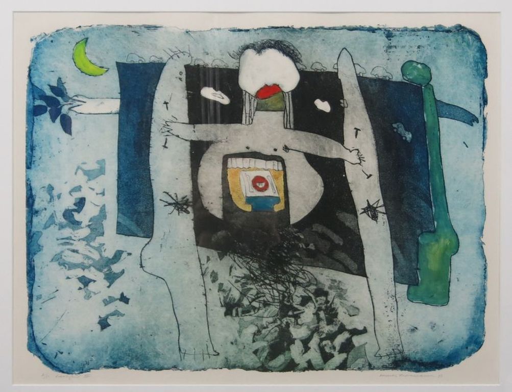 Michel van Overbeeke: Ets, Breakfast - Ingelijst  kopen? Bied vanaf 100!