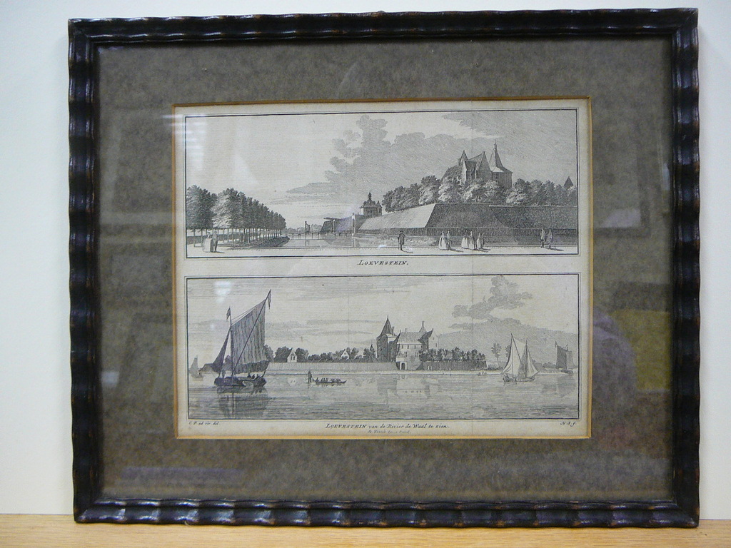 Loevestein- dubbele gravure van H Spilman 172-1784 verkocht voor € 40!