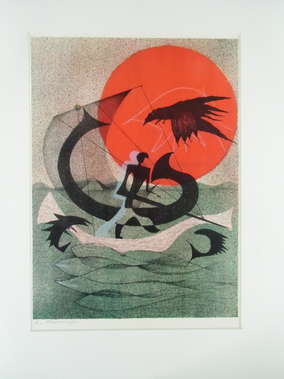 ZONNEBOOT / KLEURENLITHO VAN HARRY VAN KRUININGEN kopen? Bied vanaf 125!