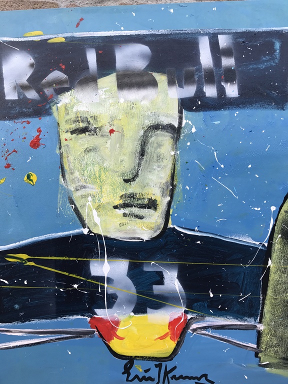 ERIC JAN KREMER ( Koopje ) Max Verstappen-3 D Doek-Gesigneerd ! kopen? Bied vanaf 1!