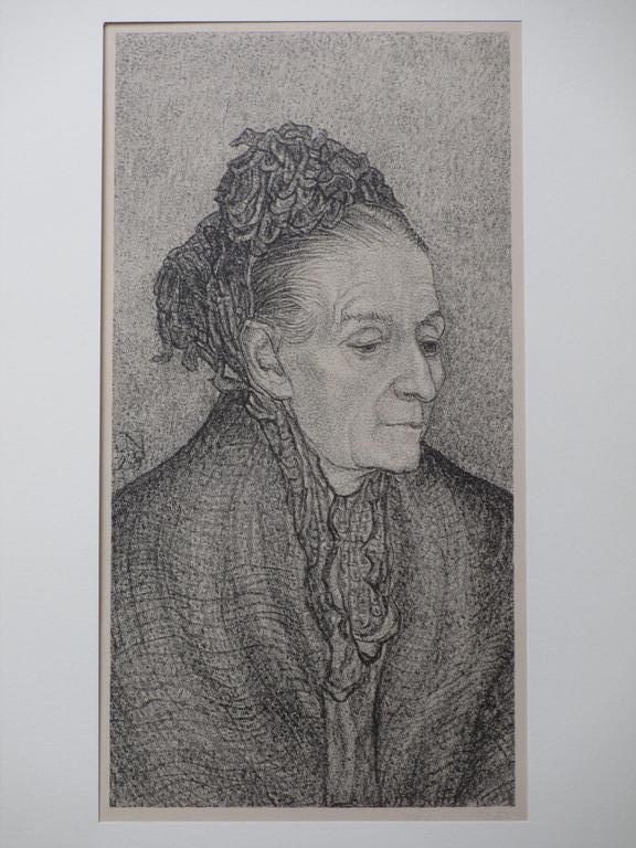 Jakob Nieweg, Portret dame, Litho verkocht voor € 35!