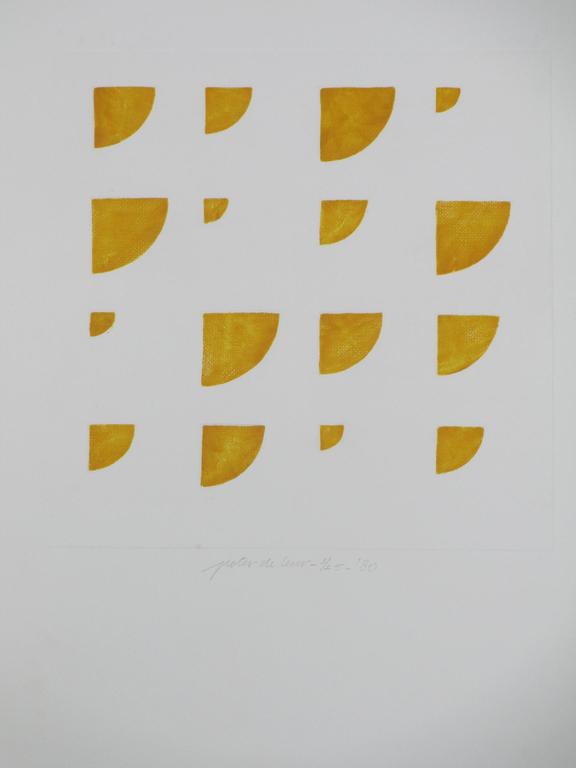 Peter de Leur, Abstracte Compositie, Kleurets verkocht voor € 35!