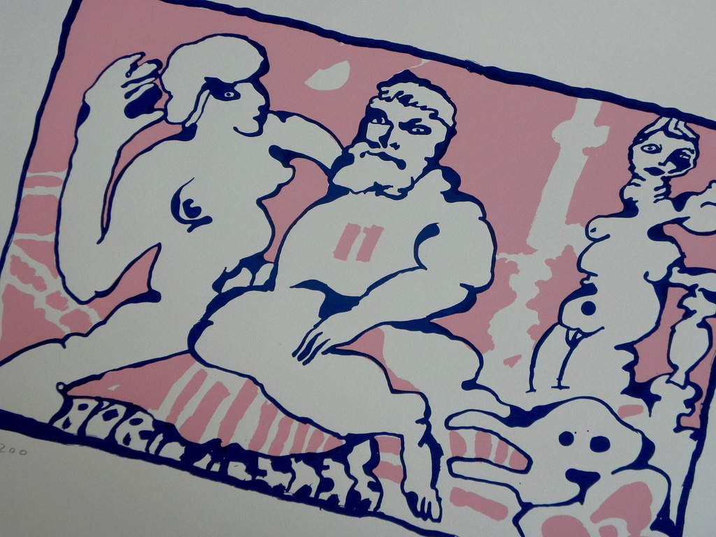 Lucebert - 'Die Olympiker' - Zeefdruk in kleur - Gesigneerd  en genummerd - 1971 kopen? Bied vanaf 250!