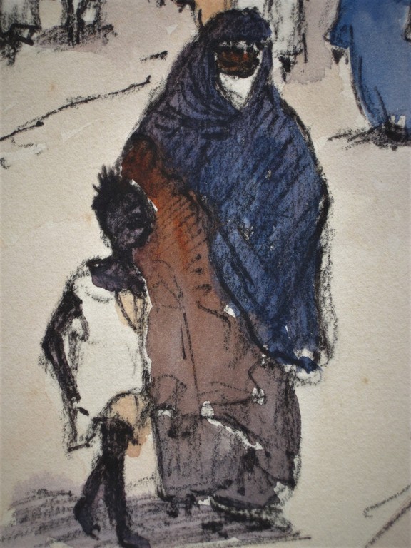 Zeldzaam Oriëntaals aquarel "marktdag te Risanni Marokko" Frans Boers 1912-1987 kopen? Bied vanaf 1!