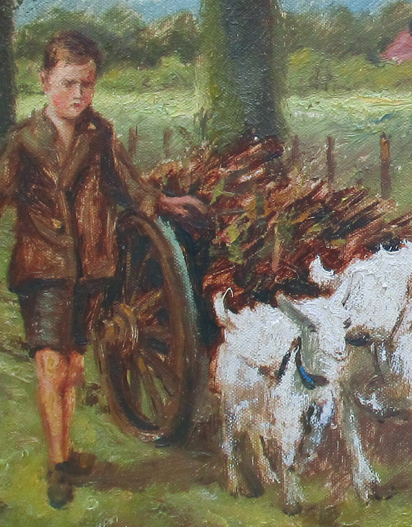 Twee jongens met geitenkar kopen? Bied vanaf 15!