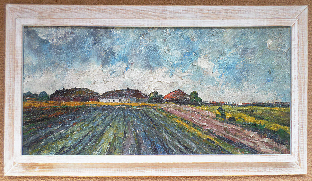 Peter van den Braken - Akkerland, olieverf op doek (ingelijst) kopen? Bied vanaf 250!