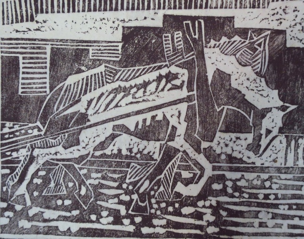 Joub Wiertz: Lot met 3 houtsnedes, o.a. Paard voor ploeg en Molen  kopen? Bied vanaf 50!