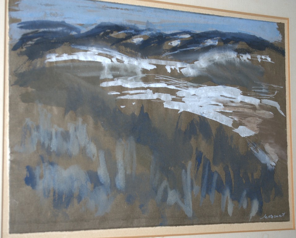 MAAIKE BRAAT: GOUACHE BERGLANDSCHAP verkocht voor € 45!