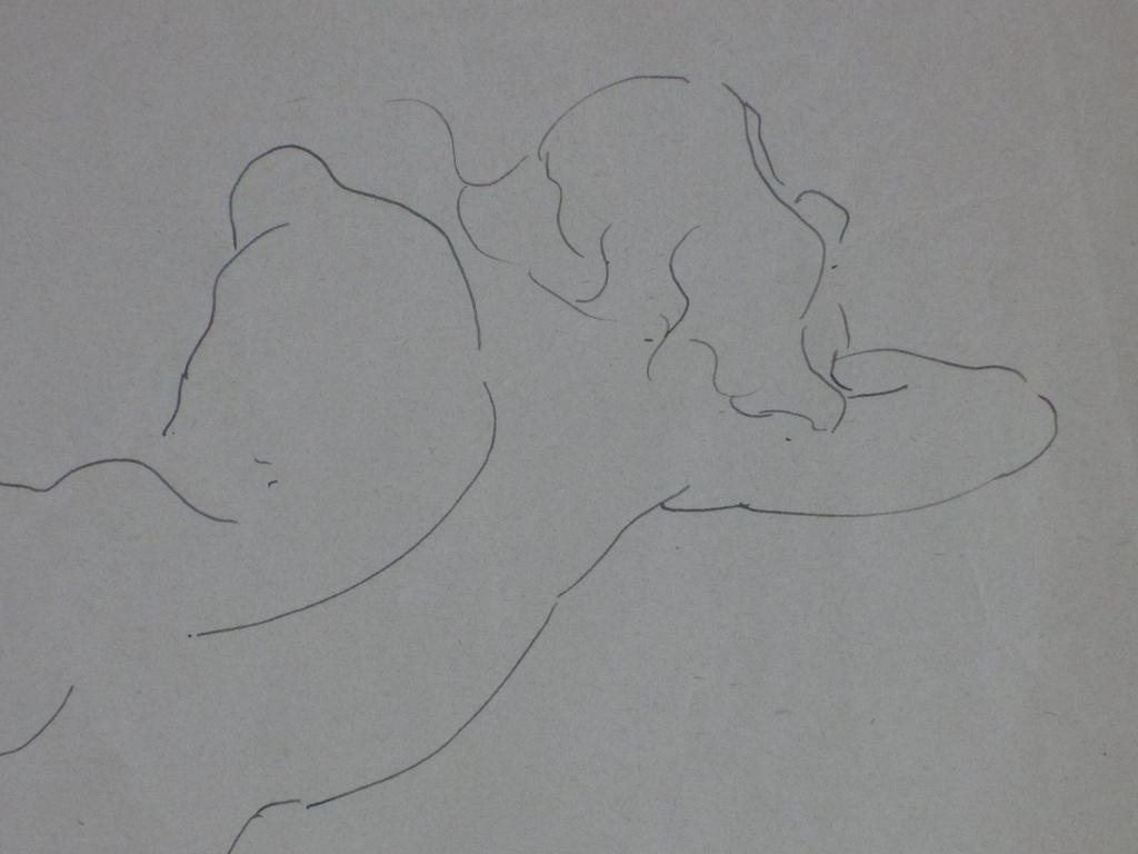 Hendrik Voskuijl, Gracieuze naakte vrouw, Inkttekening kopen? Bied vanaf 45!